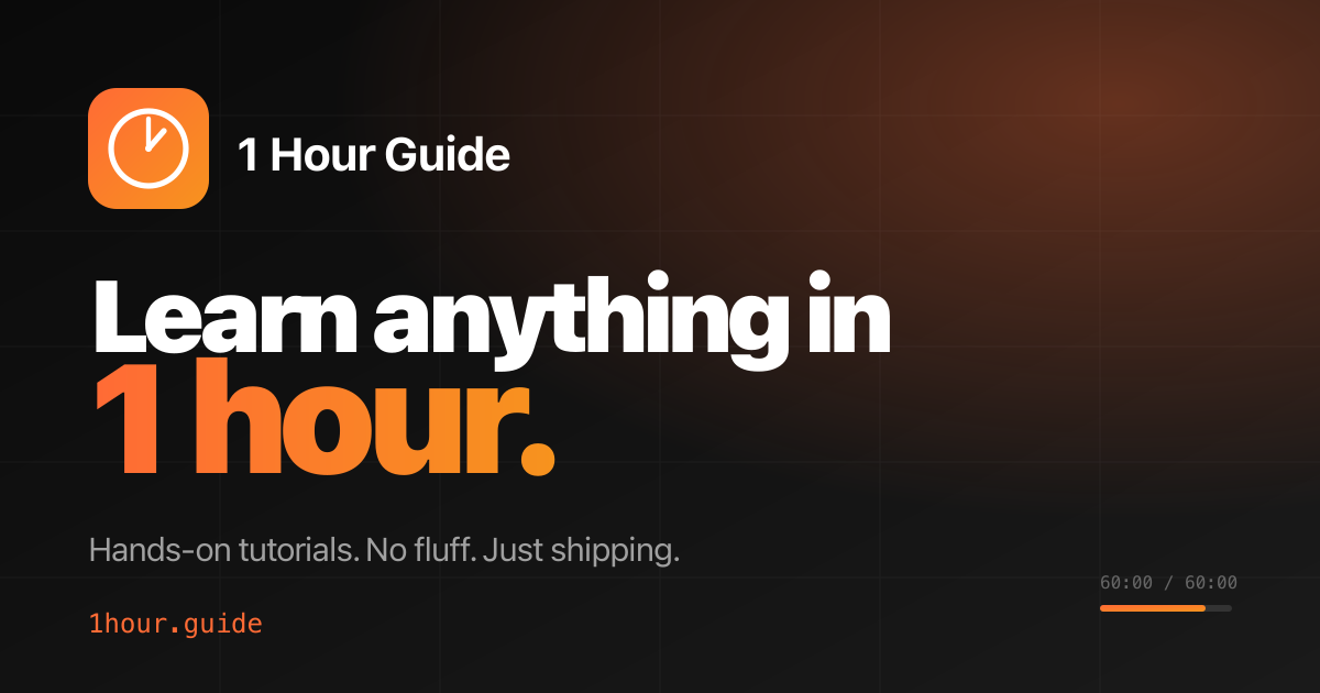 1 Hour Guide